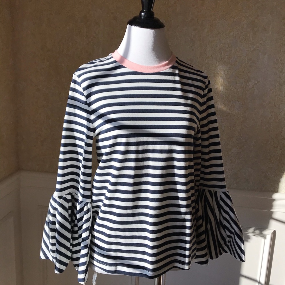 English Laundry Balloon Sleeve Striped T-Shirt